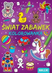 KOLOROWANKA A4 Świat zabawek. Autor: Opracowanie zbiorowe. Dobreksiazki.pl Okładka książki KOLOROWANKA A4 Świat zabawek