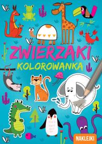KOLOROWANKA A4 Zwierzaki. Autor: Opracowanie zbiorowe. Dobreksiazki.pl Okładka książki KOLOROWANKA A4 Zwierzaki