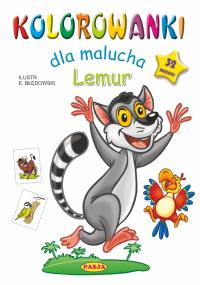 Kolorowanki dla malucha Lemur. Autor: Ernest Błędowski. Dobreksiazki.pl Okładka książki Kolorowanki dla malucha Lemur