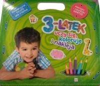 Pakiet. 3-latek uczy się, koloruje i nakleja. Autor: Opracowanie zbiorowe. Dobreksiazki.pl Okładka książki Pakiet. 3-latek uczy się, koloruje i nakleja
