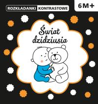 ROZKŁADANKI KONTRASTOWE Świat dzidziusia 6M+. Autor: Opracowanie zbiorowe. Dobreksiazki.pl Okładka książki ROZKŁADANKI KONTRASTOWE Świat dzidziusia 6M+