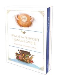 PAKIET KOMUNIJNY Biblia + Pamiątka I Komunii Świętej. Autor: Opracowanie zbiorowe. Dobreksiazki.pl Okładka książki PAKIET KOMUNIJNY Biblia + Pamiątka I Komunii Świętej