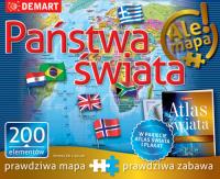 Puzzle: Państwa świata+atlas. Autor: Opracowanie zbiorowe. Dobreksiazki.pl Okładka książki Puzzle: Państwa świata+atlas