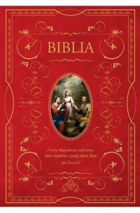 Biblia domowa z obwolutą Święta Rodzina. Autor: Opracowanie zbiorowe. Dobreksiazki.pl Okładka książki Biblia domowa z obwolutą Święta Rodzina