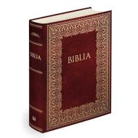 Biblia domowa złocony brzeg bez obwoluty. Autor: bp Kazimierz Romaniuk. Dobreksiazki.pl Okładka książki Biblia domowa złocony brzeg bez obwoluty
