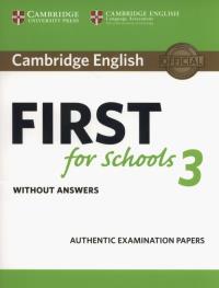 Okładka książki Cambridge English First for Schools 3 Student's Book without Answers