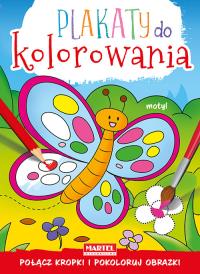 Plakaty do kolorowania - Motyl. Autor: Opracowanie zbiorowe. Dobreksiazki.pl Okładka książki Plakaty do kolorowania - Motyl