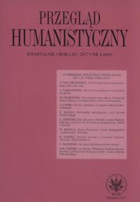Przegląd Humanistyczny 4/2017. Wydawca: Wydawnictwo Uniwersytetu Warszawskiego. Dobreksiazki.pl Opakowanie Przegląd Humanistyczny 4/2017