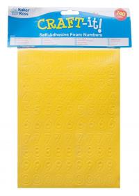 Opakowanie Cyferki z pianki samoprzylepne 740 sztuk mix kolorów