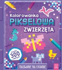 Kolorowanka pikselowa z naklejkami Zwierzęta. Autor: Opracowanie zbiorowe. Dobreksiazki.pl Okładka książki Kolorowanka pikselowa z naklejkami Zwierzęta
