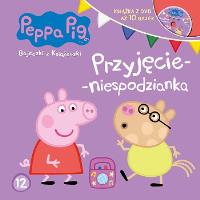 Świnka Peppa Bajeczki z książeczki. Nr 12 Przyjęcie-niespodzianka. Autor: Opracowanie zbiorowe. Dobreksiazki.pl Okładka książki Świnka Peppa Bajeczki z książeczki. Nr 12 Przyjęcie-niespodzianka