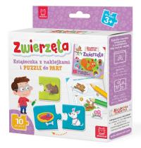 ZWIERZĘTA KSIĄŻECZKA Z NAKLEJKAMI I PUZZLE DO PARY. Autor: Opracowanie zbiorowe. Dobreksiazki.pl Okładka książki ZWIERZĘTA KSIĄŻECZKA Z NAKLEJKAMI I PUZZLE DO PARY