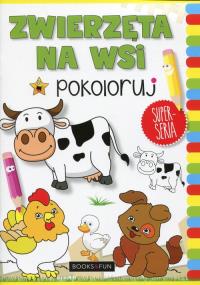 Zwierzęta na wsi. Pokoloruj. Autor: Opracowanie zbiorowe. Dobreksiazki.pl Okładka książki Zwierzęta na wsi. Pokoloruj