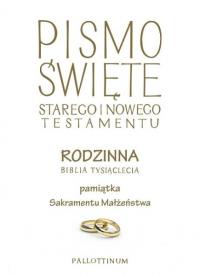 Biblia Tysiąclecia rodzinna czerwona (ślub). Autor: praca zbiorowa. Dobreksiazki.pl Okładka książki Biblia Tysiąclecia rodzinna czerwona (ślub)