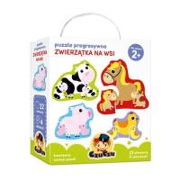 CzuCzu Puzzle progresywne Zwierzątka na wsi 2+. Autor: Opracowanie zbiorowe. Dobreksiazki.pl Okładka książki CzuCzu Puzzle progresywne Zwierzątka na wsi 2+