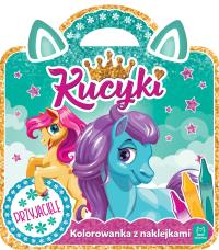 KUCYKI PRZYJACIELE KOLOROWANKA Z NAKLEJKAMI. Autor: Opracowanie zbiorowe. Dobreksiazki.pl Okładka książki KUCYKI PRZYJACIELE KOLOROWANKA Z NAKLEJKAMI