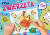 Moje zwierzęta Kolorowanka z naklejkami. Autor: Opracowanie zbiorowe. Dobreksiazki.pl Okładka książki Moje zwierzęta Kolorowanka z naklejkami