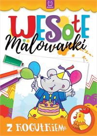 Wesołe malowanki z kogutkiem. Autor: Opracowanie zbiorowe. Dobreksiazki.pl Okładka książki Wesołe malowanki z kogutkiem