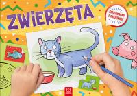 Zwierzęta Kolorowanka z naklejkami. Autor: Opracowanie zbiorowe. Dobreksiazki.pl Okładka książki Zwierzęta Kolorowanka z naklejkami