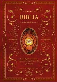 Biblia z obwolutą - wizerunek Ducha Święteg. Autor: Kazimierz Romaniuk. Dobreksiazki.pl Okładka książki Biblia z obwolutą - wizerunek Ducha Święteg