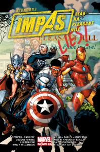 Avengers Impas Atak na Pleasant Hill. Autor: Nick Spencer, Barbiere Frank. Dobreksiazki.pl Okładka książki Avengers Impas Atak na Pleasant Hill