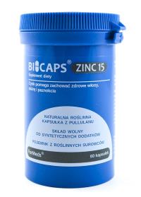 ForMeds BICAPS ZINC 15 60kaps. Producent: ForMeds. Dobreksiazki.pl Zdjęcie produktu ForMeds BICAPS ZINC 15 60kaps