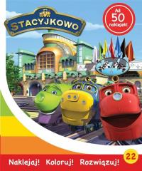 Stacyjkowo. Naklejaj! Koloruj! Rozwiązuj! nr 22. Autor: Opracowanie zbiorowe. Dobreksiazki.pl Okładka książki Stacyjkowo. Naklejaj! Koloruj! Rozwiązuj! nr 22