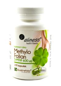 Aliness Methylo folian 5-mthf 600mg 100 kaps. Producent: Aliness. Dobreksiazki.pl Zdjęcie produktu Aliness Methylo folian 5-mthf 600mg 100 kaps