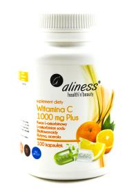 Aliness Witamina C 1000mg 100 kaps. Producent: Aliness. Dobreksiazki.pl Zdjęcie produktu Aliness Witamina C 1000mg 100 kaps