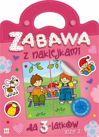 ZABAWA Z NAKLEJKAMI DLA 3-LATKÓW ZESZYT 2. Autor: Opracowanie zbiorowe. Dobreksiazki.pl Okładka książki ZABAWA Z NAKLEJKAMI DLA 3-LATKÓW ZESZYT 2