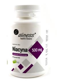 Aliness Niacyna 500mg 100 kaps . Producent: Aliness. Dobreksiazki.pl Zdjęcie produktu Aliness Niacyna 500mg 100 kaps