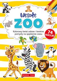 WESOŁE ZOO PLUS NAKLEJKI Z BROKATEM. Autor: Opracowanie zbiorowe. Dobreksiazki.pl Okładka książki WESOŁE ZOO PLUS NAKLEJKI Z BROKATEM