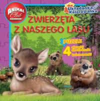 Animal Club. Układanka, kolorwanka. Zwierzęta... Autor: Opracowanie zbiorowe. Dobreksiazki.pl Okładka książki Animal Club. Układanka, kolorwanka. Zwierzęta..