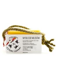 Cztery Szpaki Mydło do włosów z olejem rycynowym ze sznurkiem 110g. Producent: Cztery Szpaki. Dobreksiazki.pl Zdjęcie produktu Cztery Szpaki Mydło do włosów z olejem rycynowym ze sznurkiem 110g