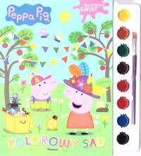 Świnka Peppa. Malowany świat. Kolorowy sad. Autor: Opracowanie zbiorowe. Dobreksiazki.pl Okładka książki Świnka Peppa. Malowany świat. Kolorowy sad