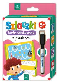 SZLACZKI KARTY EDUKACYJNE Z PISAKIEM 5+. Autor: Opracowanie zbiorowe. Dobreksiazki.pl Okładka książki SZLACZKI KARTY EDUKACYJNE Z PISAKIEM 5+
