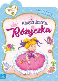 KSIĘŻNICZKA RÓŻYCZKA KSIĄŻECZKA Z NAKLEJKAMI DLA PRZEDSZKOLAKÓW. Autor: Opracowanie zbiorowe. Dobreksiazki.pl Okładka książki KSIĘŻNICZKA RÓŻYCZKA KSIĄŻECZKA Z NAKLEJKAMI DLA PRZEDSZKOLAKÓW