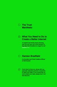The Trust Manifesto. Autor: Bradfield Damian. Dobreksiazki.pl Okładka książki The Trust Manifesto