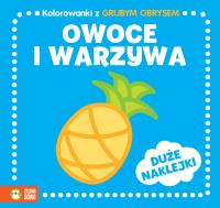 OWOCE I WARZYWA KOLOROWANKI Z GRUBYM OBRYSEM. Autor: Opracowanie zbiorowe. Dobreksiazki.pl Okładka książki OWOCE I WARZYWA KOLOROWANKI Z GRUBYM OBRYSEM