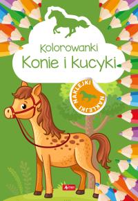 Kolorowanki. Konie i kucyki. Autor: Opracowanie zbiorowe. Dobreksiazki.pl Okładka książki Kolorowanki. Konie i kucyki