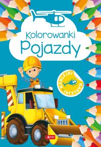 Kolorowanki. Pojazdy. Autor: Opracowanie zbiorowe. Dobreksiazki.pl Okładka książki Kolorowanki. Pojazdy