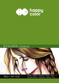 Blok do rysunku A4/15ark HAPPY COLOR. Wydawca: GDD. Dobreksiazki.pl Opakowanie Blok do rysunku A4/15ark HAPPY COLOR