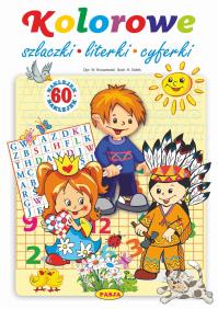 Kolorowe szlaczki, literki, cyferki. Autor: Kruszewski Włodzimierz, Halina Gołek. Dobreksiazki.pl Okładka książki Kolorowe szlaczki, literki, cyferki