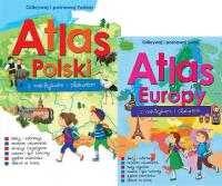 Pakiet atlasów. Europy i Polski z naklejkami. Wydawca: Wilga. Dobreksiazki.pl Opakowanie Pakiet atlasów. Europy i Polski z naklejkami