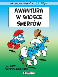 Przygody Smerfów. Awantura w wiosce Smerfów. Autor: Peyo, Yvan Delporte. Dobreksiazki.pl Okładka książki Przygody Smerfów. Awantura w wiosce Smerfów
