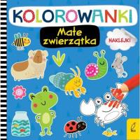 Kolorowanki z naklejkami Małe zwierzątka. Autor: Opracowanie zbiorowe. Dobreksiazki.pl Okładka książki Kolorowanki z naklejkami Małe zwierzątka