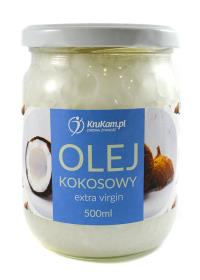 KruKam Olej kokosowy extra virgin 500ml. Producent: KruKam. Dobreksiazki.pl Zdjęcie produktu KruKam Olej kokosowy extra virgin 500ml