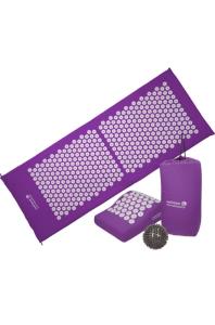 mediTrade Mata rehabilitacyjna z poduszką i piłką do akupresury - kolor fioletowy 130x50x2cm. Producent: mediTRADE. Dobreksiazki.pl Zdjęcie produktu mediTrade Mata rehabilitacyjna z poduszką i piłką do akupresury - kolor fioletowy 130x50x2cm