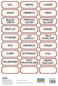 Opakowanie Naklejki Przyprawy (brązowe)