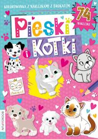 Pieski i kotki. Kolorowanka. Autor: Opracowanie zbiorowe. Dobreksiazki.pl Okładka książki Pieski i kotki. Kolorowanka
